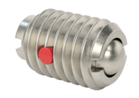 1/2-13 X 3/4" SLOTTED 440C STAINLESS STEEL BALL-NOSE SPRING PLUNGER 3-6 LB. NOSE FORCE W/ THREADLOCK